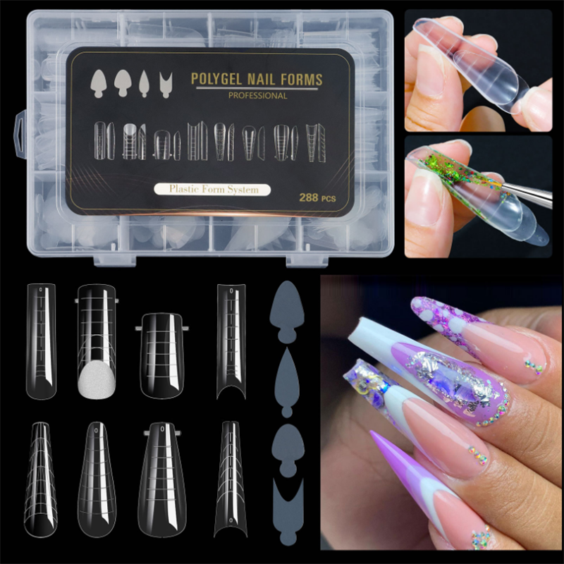 288PCS Silicone Guide Dual Nail Form Set