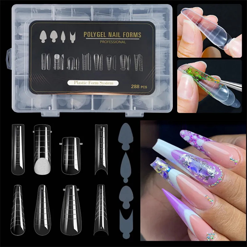 288PCS Silicone Guide Dual Nail Form Set