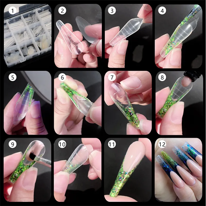 288PCS Silicone Guide Dual Nail Form Set