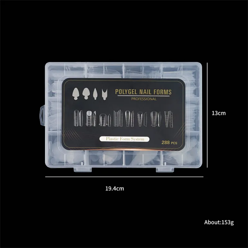 288PCS Silicone Guide Dual Nail Form Set